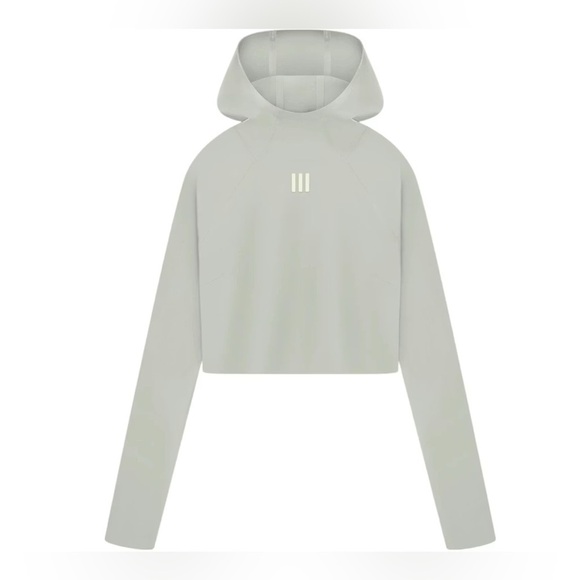 Adidas X Fear Of God Tops - ADIDAS X FEAR OF GOD | Athletics Base Layer Crop Scuba Hoody in Sesame Sz Medium